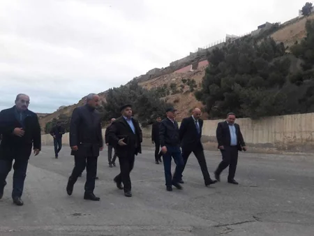 Fövqəladə hallar naziri Badamdar şosesində baş verən sürüşmə zonasına gedib
