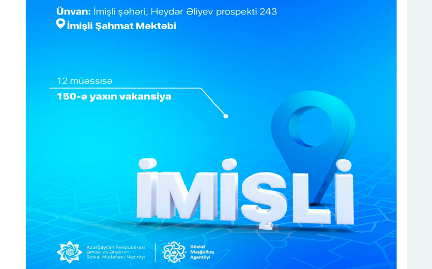 İmişlidə sabah əmək yarmarkası keçiriləcək 