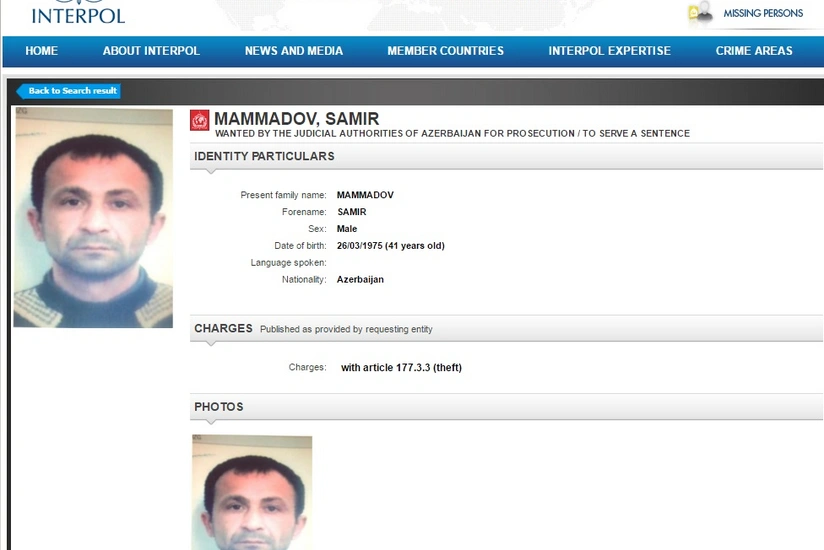 Azərbaycan daha bir şəxsi beynəlxalq axtarışa verib - FOTO