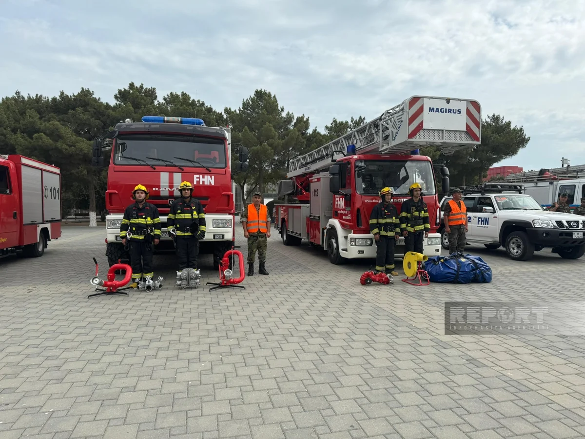 FHN Sumqayıtda nümunəvi mülki müdafiə məşqi keçirib