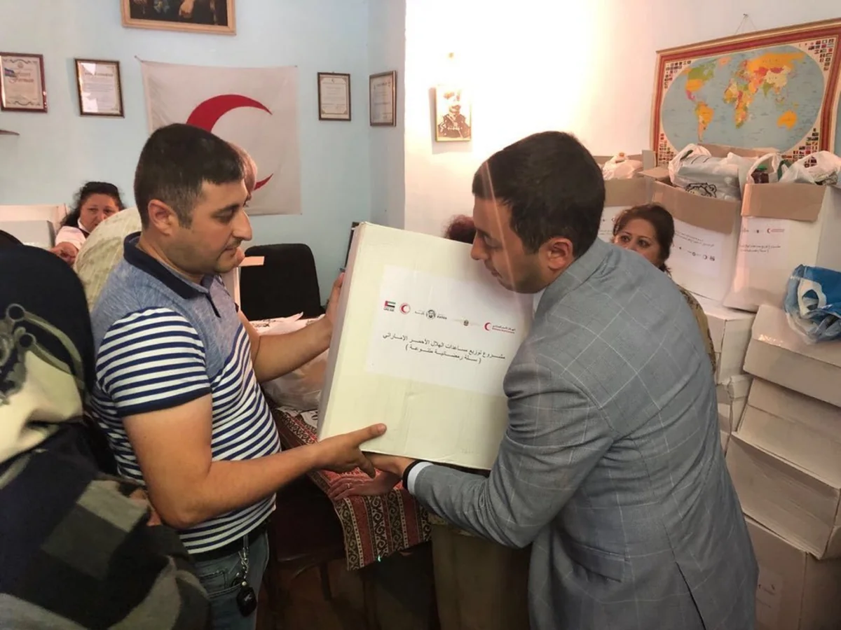 UAE Embassy and Red Cress distribute Ramadan food boxes to needy families in Azerbaijan