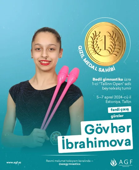 Azərbaycanın bədii gimnastları Estoniyada qızıl medallar qazanıblar