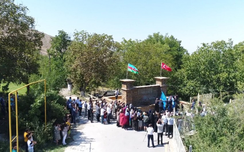 Ordubadda türkiyəli şəhidin xatirəsinə bulaq-abidə ucaldılıb