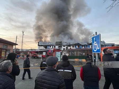Tbilisinin Lilo Mall bazarındakı yanğın lokallaşdırılıb - YENİLƏNİB