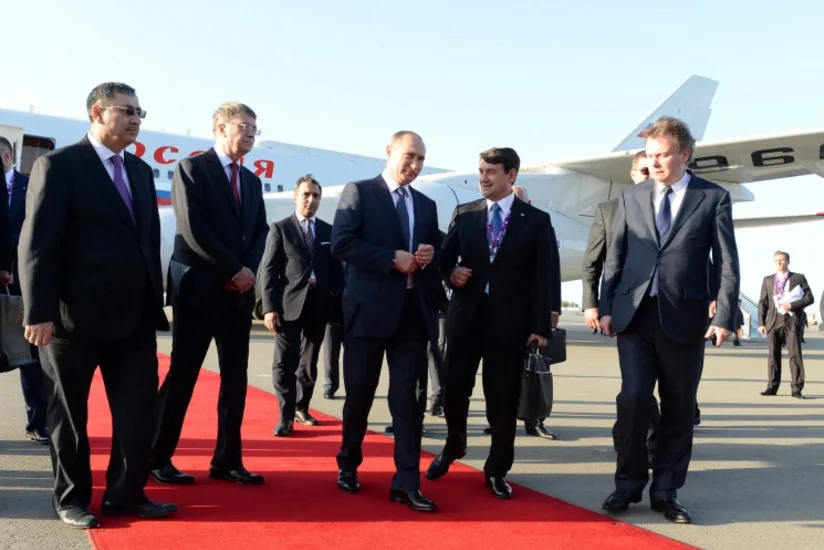 Vladimir Putin Azərbaycana səfərə gəlib