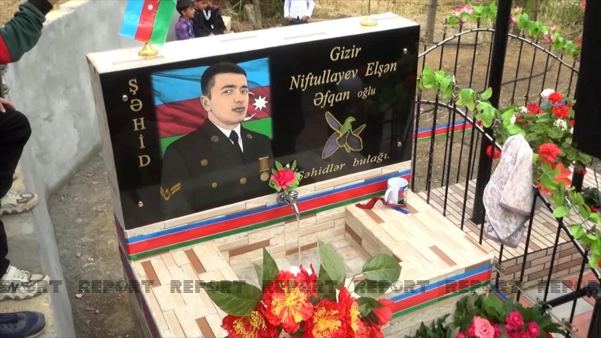 Cəlilabadda şəhidin adına xatirə bulağının və parkın açılışı olub