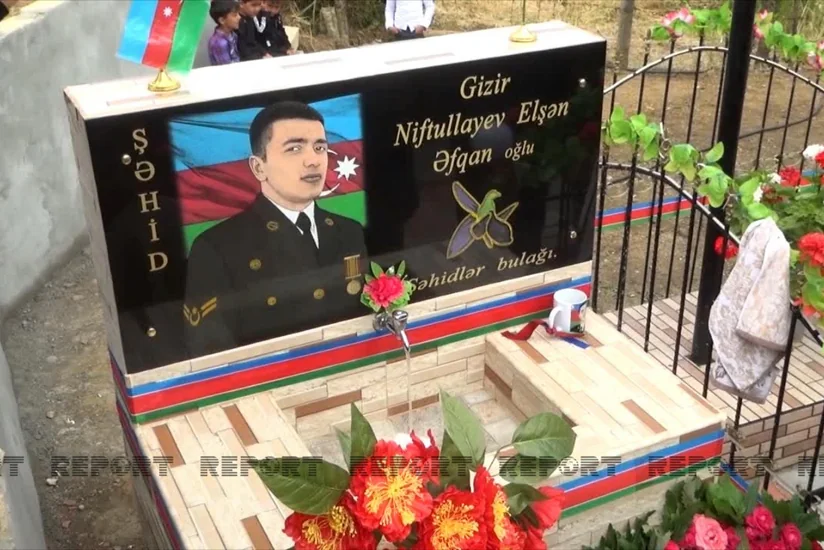 Cəlilabadda şəhidin adına xatirə bulağının və parkın açılışı olub