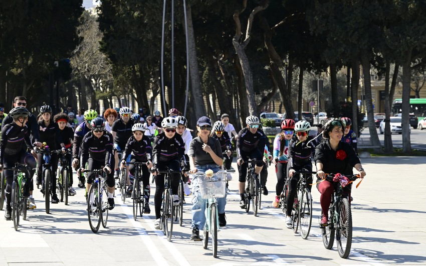 Cycling marathon held in Baku on International Women’s Day