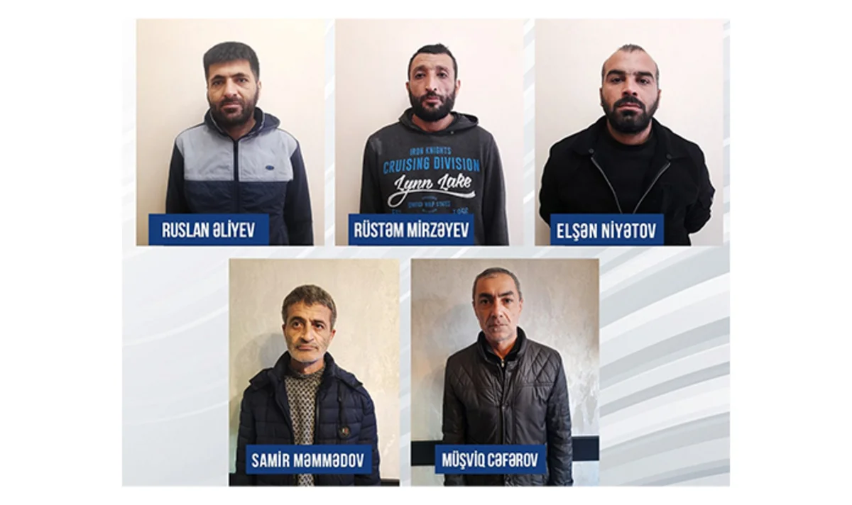 Göyçayda İran vətəndaşının narkokuryerliyə cəlb etdiyi 8 nəfər saxlanılıb