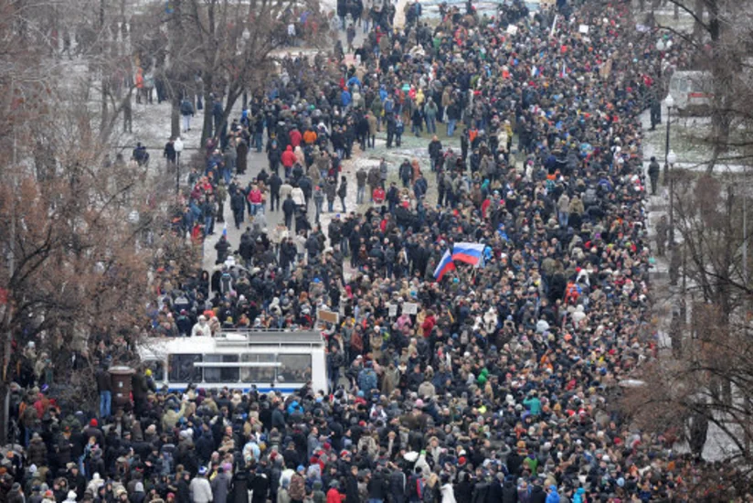 В ряде городов России  состоялись несанкционированные акции протеста