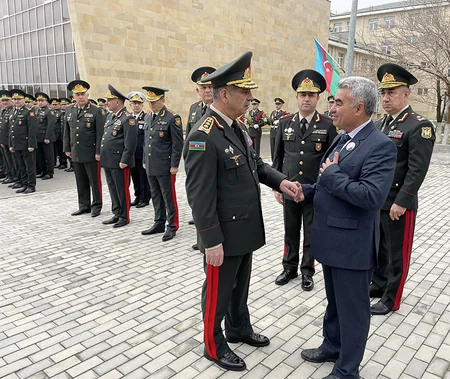 Hərbi İnstitutda şəhidlərin Xatirə kompleksinin açılışı olub
