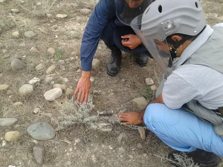 ANAMA tərəfindən 6 ədəd partlamamış hərbi sursat aşkarlanaraq götürülüb