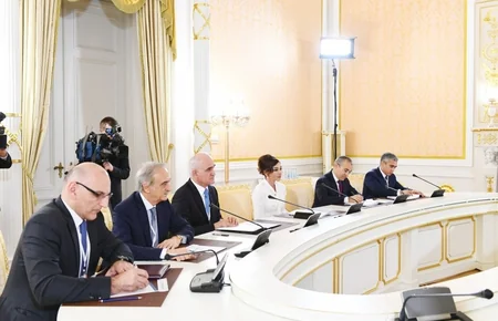 First Vice-President Mehriban Aliyeva met with Chairman of Russian Government Dmitry Medvedev