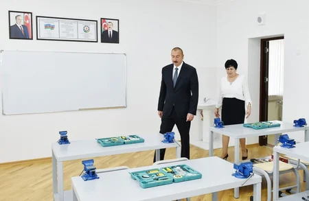 President Ilham Aliyev inaugurates secondary school No 28 in Mashtagha