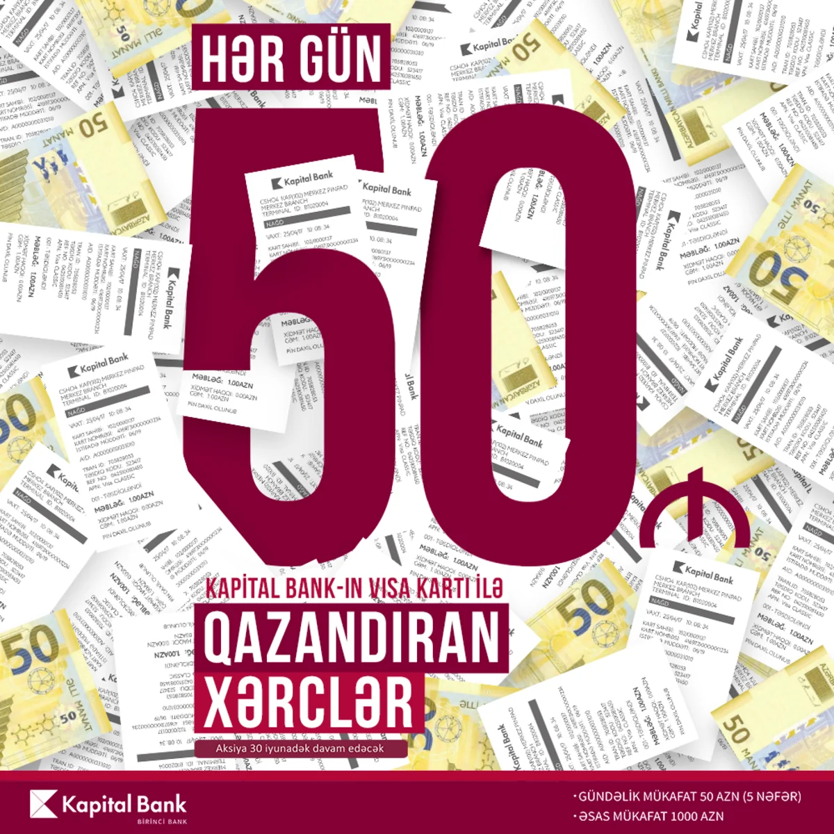 “Kapital Bank”ın 305 müştərisi 50 manat qazanıb
