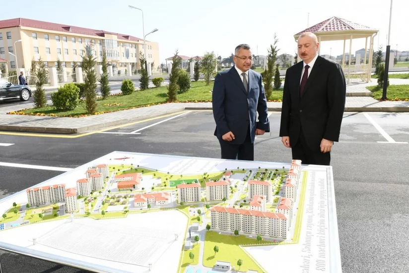 Prezident Kürdəxanıda məcburi köçkün ailələri üçün yeni yaşayış kompleksinin açılışında iştirak edib - FOTOLAR - YENİLƏNİB-2