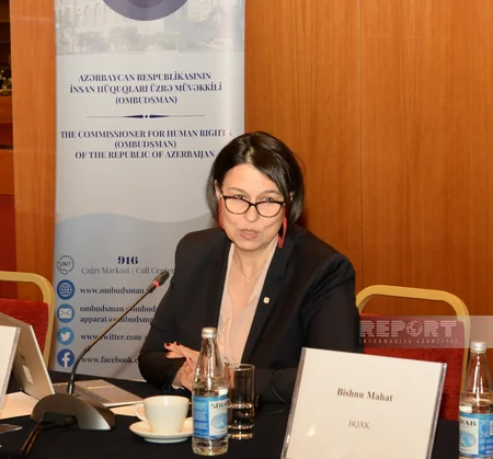 Round table on protecting persons with disabilities and mine victims organized in Baku