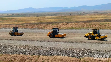 Ağdam-Füzuli avtomobil yolunun inşası sürətlə davam edir