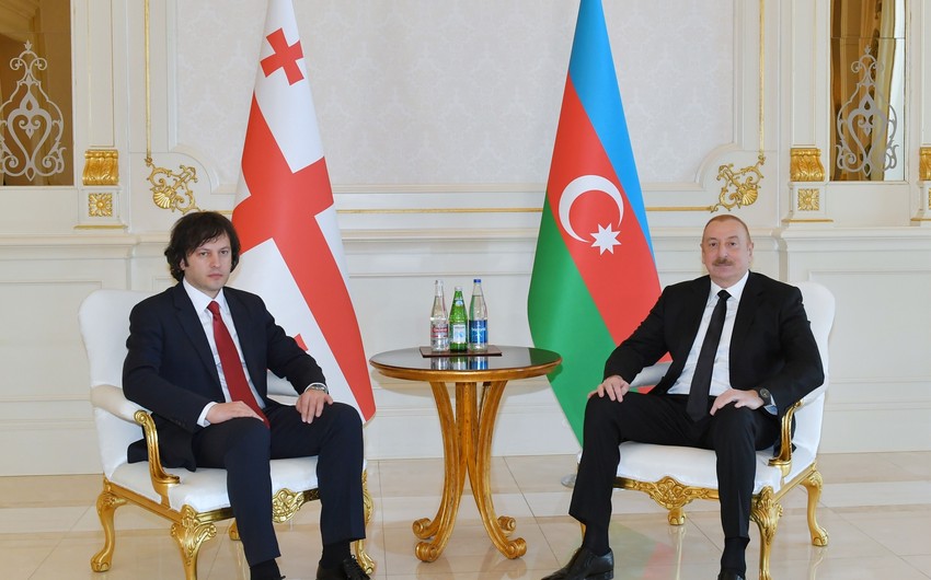 Azərbaycan Prezidenti və Gürcüstan Baş nazirinin təkbətək görüşü keçirilib - YENİLƏNİB - 2