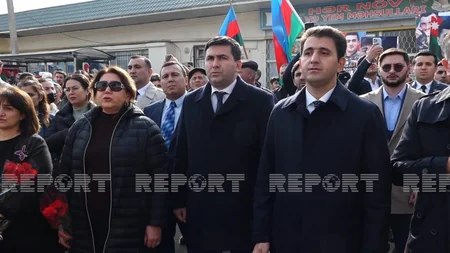 Gəncədə şəhidlərin xatirəsinə inşa edilən bulaq-kompleksinin açılışı olub