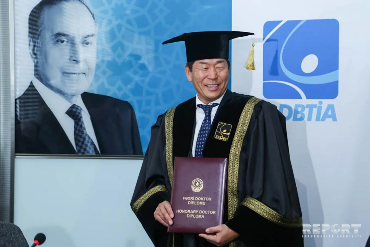 Dövlət Bədən Tərbiyəsi və İdman Akademiyasında FİG prezidentinə fəxri doktor adının verilməsi münasibətilə tədbir keçirilib