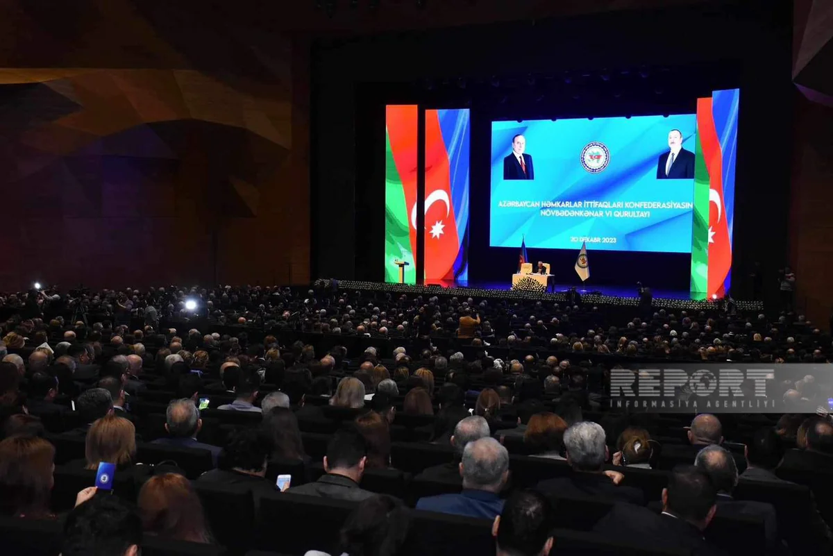 AHİK-in qurultayında İlham Əliyevin prezidentliyə namizədliyinin dəstəklənməsi barədə bəyanat qəbul edilib - YENİLƏNİB
