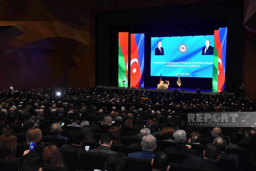 AHİK-in qurultayında İlham Əliyevin prezidentliyə namizədliyinin dəstəklənməsi barədə bəyanat qəbul edilib - YENİLƏNİB