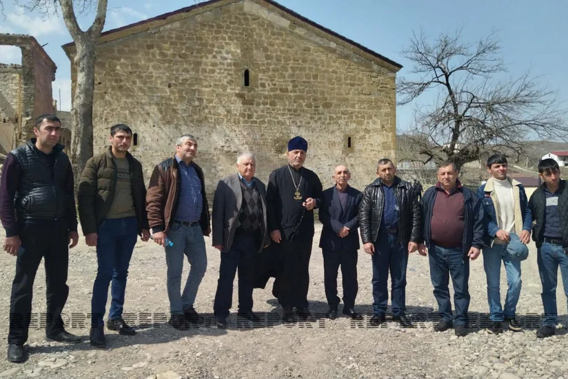 Albanian-Udi Christian religious community visits Albanian Church in Sugovushan
