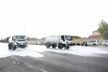 Bu gün Bakının 554 küçəsi yuyulub - YENİLƏNİB