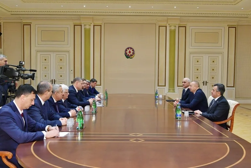 President Ilham Aliyev received delegation led by governor of Russia's Astrakhan region