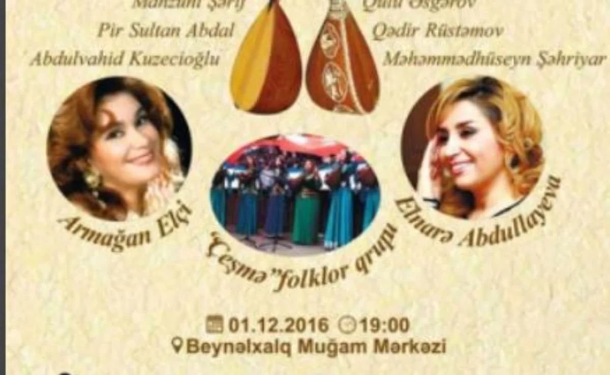 Bakıda Ustadlara Sayğı Gecəsi adlı konsert proqramı təqdim olunacaq