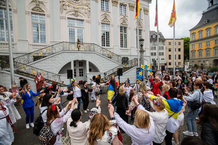 Almaniyaya sığınan ukraynalılar Naxış Gününü qeyd ediblər