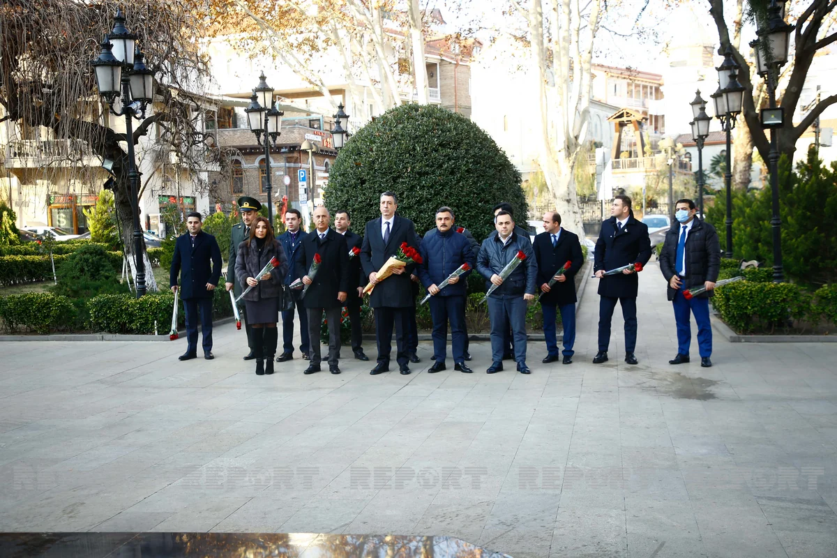 Monument to Heydar Aliyev visited in Tbilisi