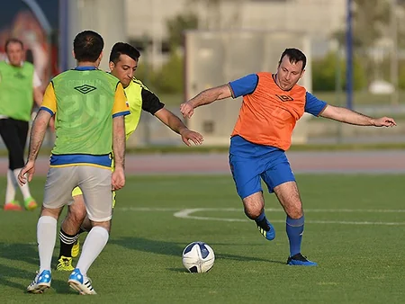 Bakı Olimpiya Stadionunda Milli Mətbuat Gününə həsr olunmuş mini-turnir keçirilib