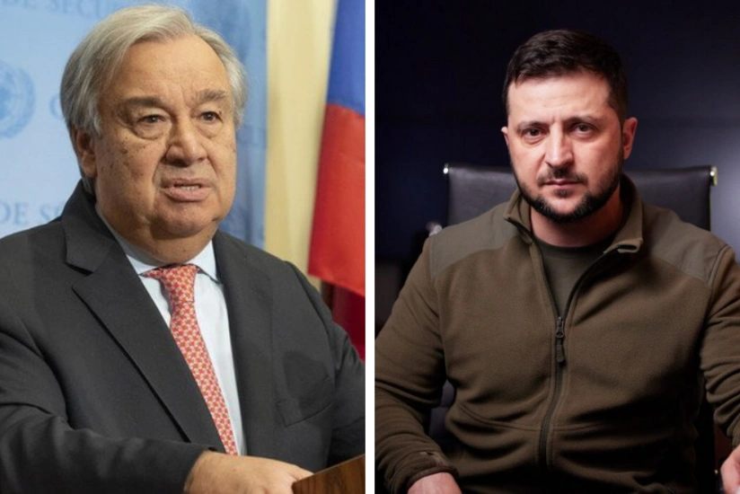 Zelenskinin BMT baş katibi ilə görüşü başlayıb