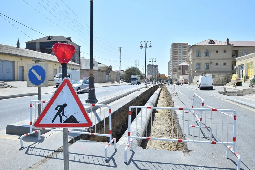 Bakının Badamdar qəsəbəsində içməli su təchizatı və kanalizasiya sistemləri yenidən qurulur