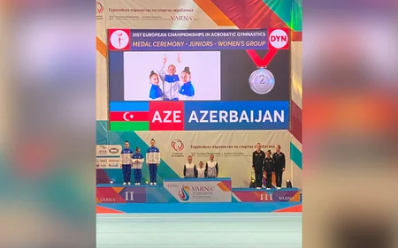 Azərbaycan gimnastları Avropa çempionatında gümüş medal qazanıblar