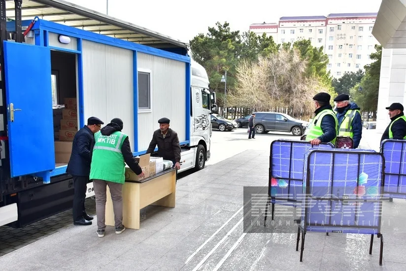 Sumqayıtdan Türkiyəyə daha 4 modul tipli konteyner və 175 min manatlıq humanitar yardım yola salınıb