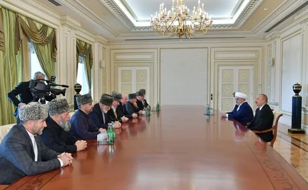 Президент Азербайджана принял мусульманских религиозных деятелей из северокавказских республик