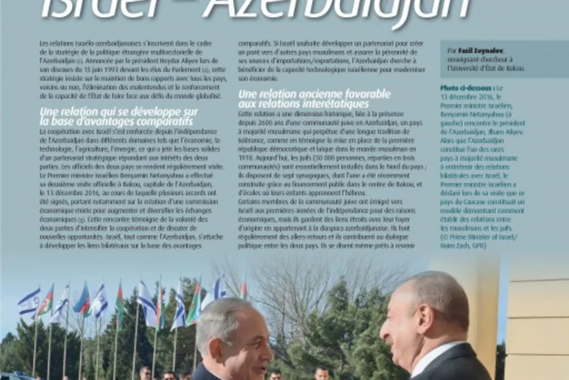 Fransada azərbaycanlı alimin Azərbaycan-İsrail münasibətlərinə dair məqaləsi nəşr edilib