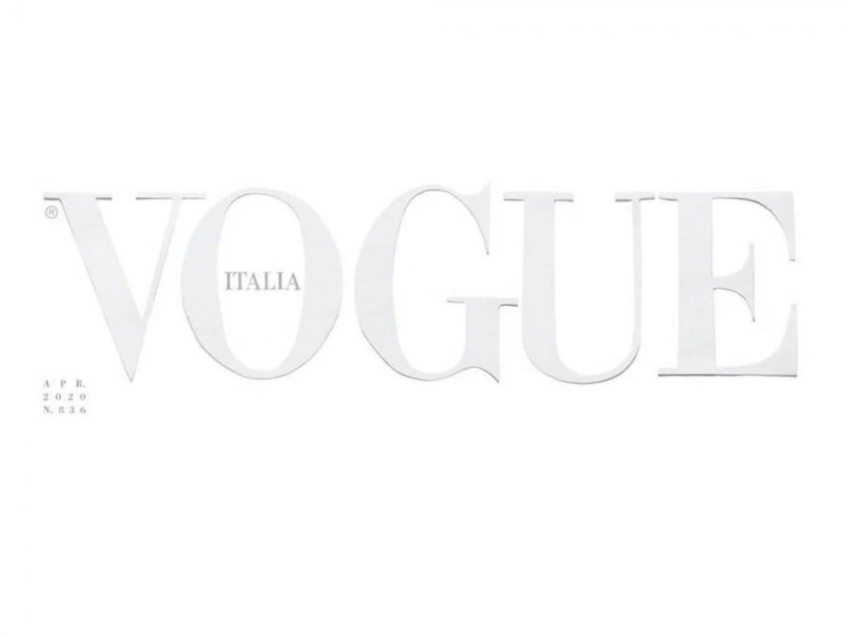 Впервые итальянский Vogue вышел с пустой белоснежной обложкой