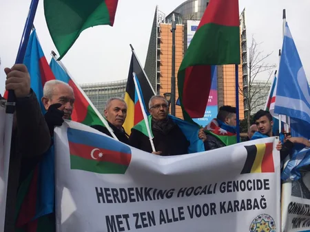 Mətbuat Şurasının sədri Brüsseldə “Xocalıya ədalət” mitinqinə qatılıb