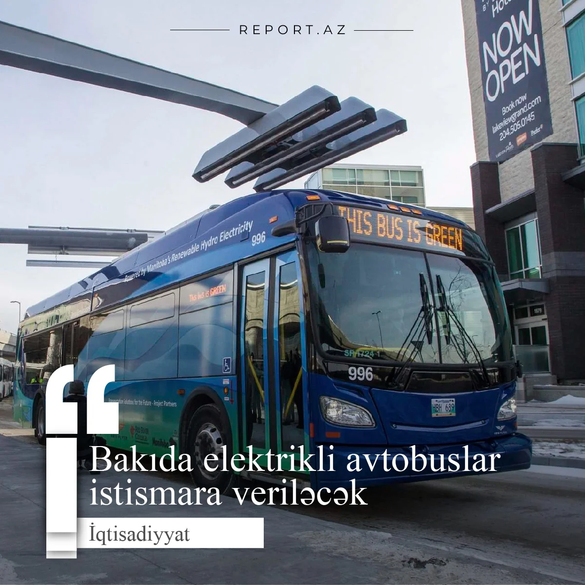 Bakıda elektrikli avtobuslar istismara veriləcək