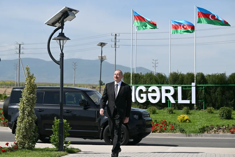 President Ilham Aliyev attends inauguration of first phase of Kangarli village in Aghdam district