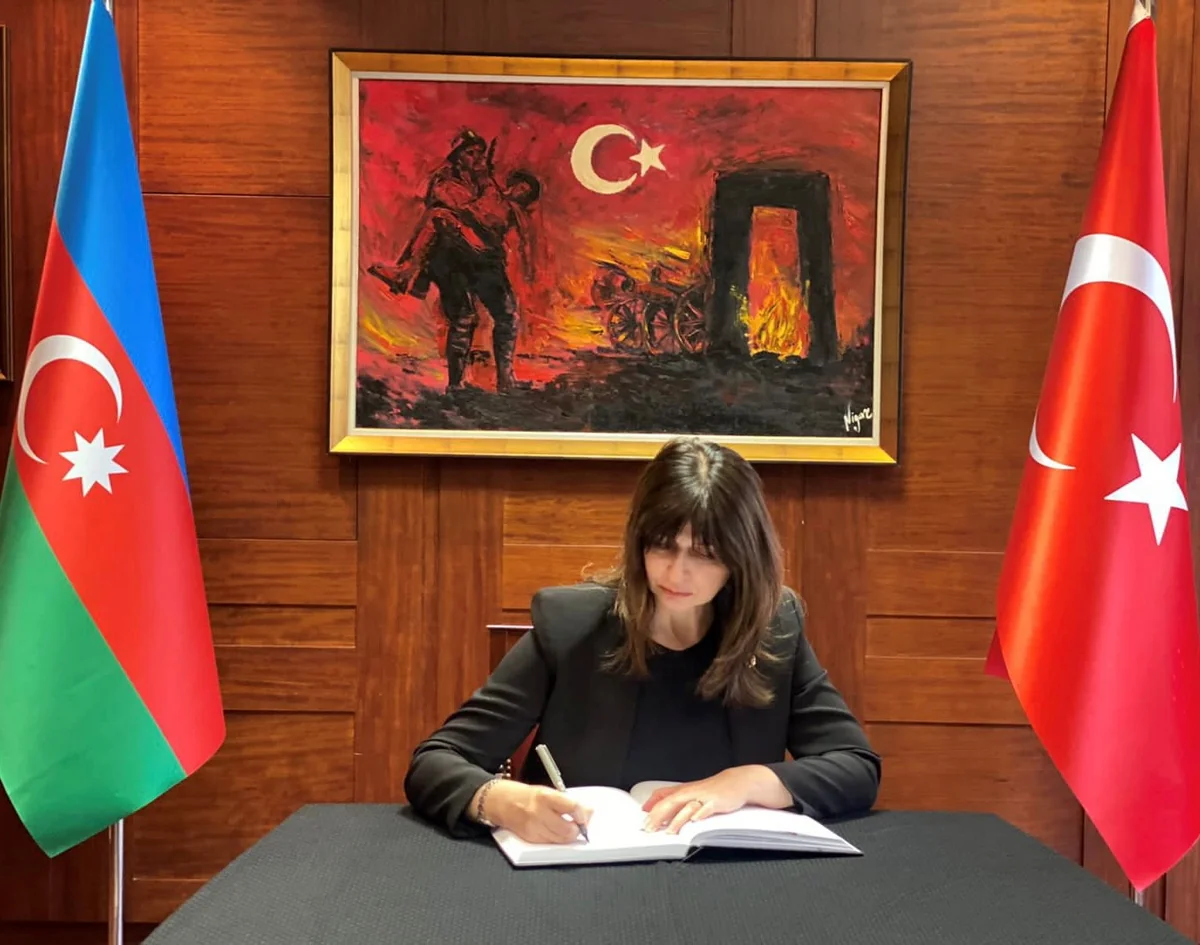 UN resident coordinator leaves entry in condolence book of Turkish Embassy