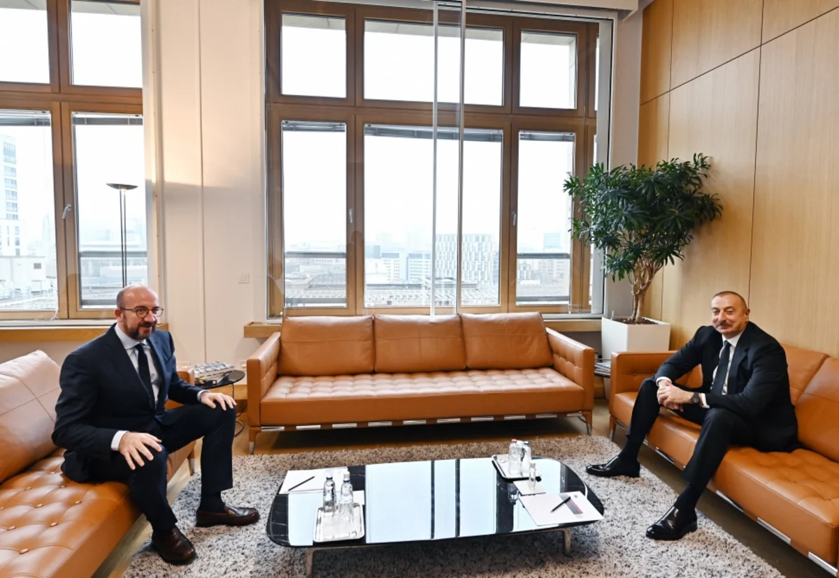 Azerbaijani president, European Council president exchange views on trilateral meeting