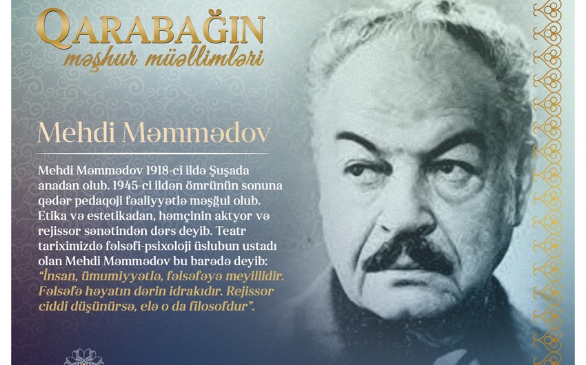 Qarabağın məşhur müəllimləri – Mehdi Məmmədov