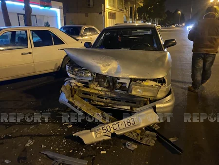 Sumqayıtda idarəetməni itirən sürücü qəza törədib