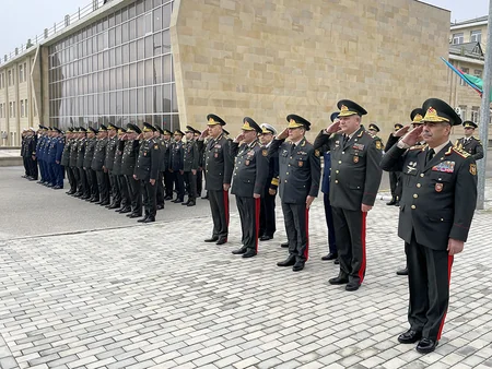 Hərbi İnstitutda şəhidlərin Xatirə kompleksinin açılışı olub