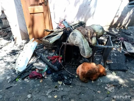 Сильный ветер в Барде привел к пожару в двухэтажном доме - ФОТО